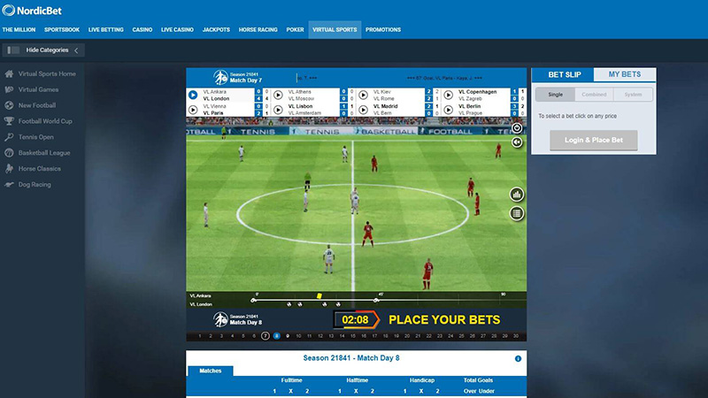 Nordicbet Review Virtual Football Betting